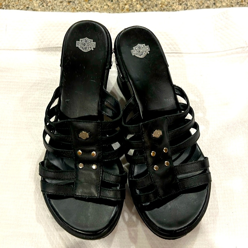 Harley Davidson Black Sandals